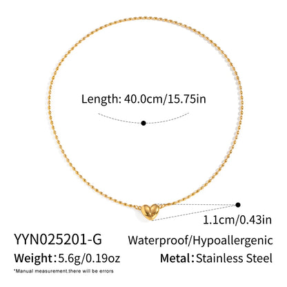 Elegant Heart Love Pendant Necklace