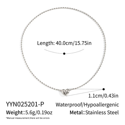 Elegant Heart Love Pendant Necklace